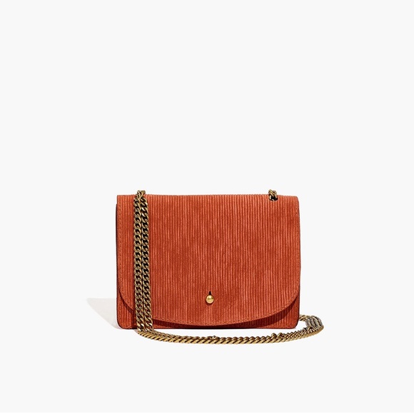 Madewell Handbags - Madewell The Chain Crossbody Bag in Corduroy Suede